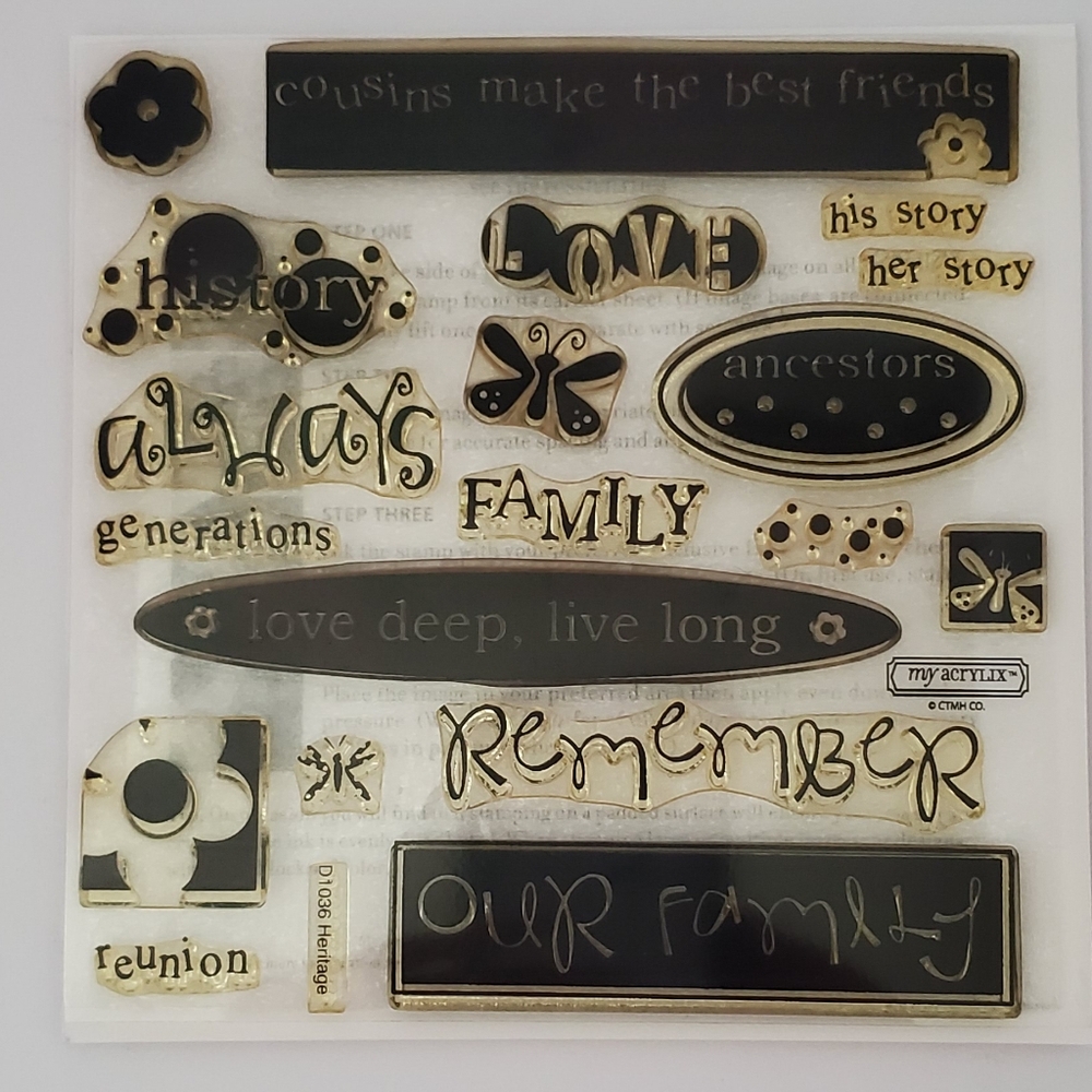 Close To My Heart Heritage Acrylic Stamp Set D1036